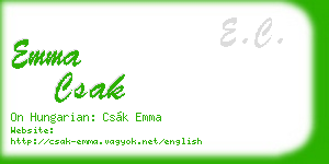 emma csak business card