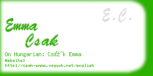 emma csak business card